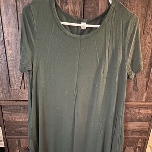 Green shirt dress